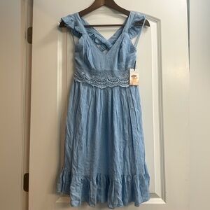 NWT- Sincerely Jules- light blue dress size Small